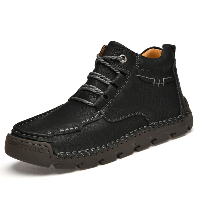 Men's Retro Casual Velvet Warm Cotton Shoes